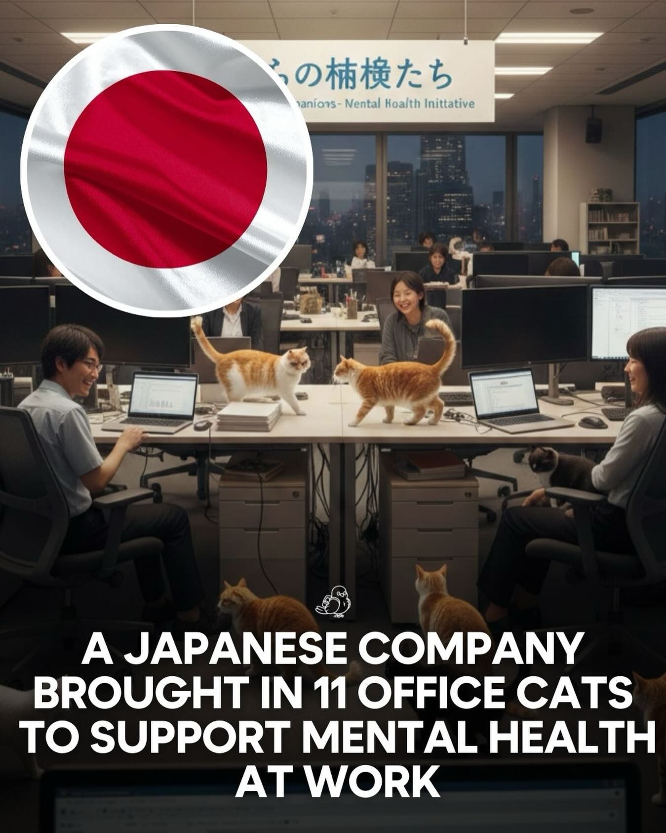 Japanese Engineering Firm Boosts Morale with Office Cats
