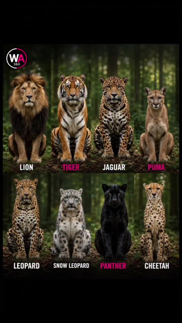 Learn the Key Differences Between Lion, Tiger, Cheetah, and Other Big Cats.