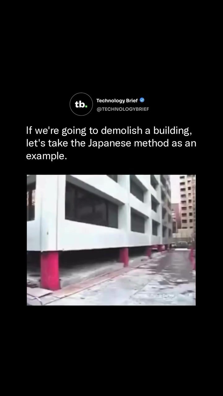 Japanese Building Demolition: The "Cut and Take Down" Method