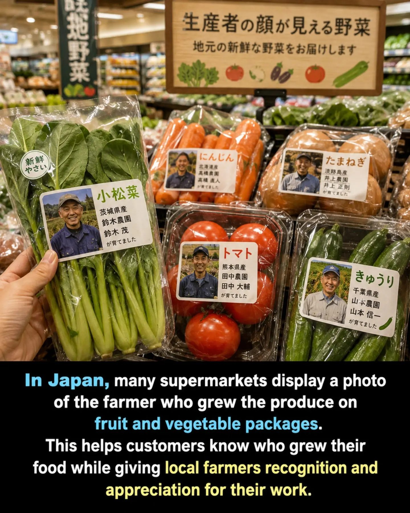 Japanese Supermarkets: Learn Who Grew Your Tomatoes
