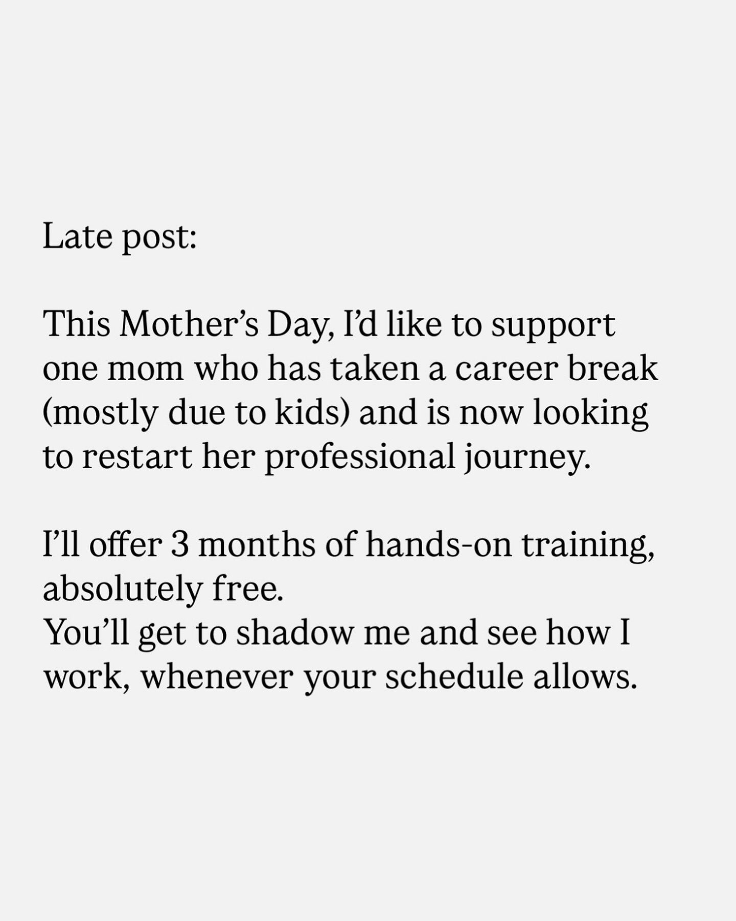 **Mothers: Restart Your Career with Free 3-Month Training**