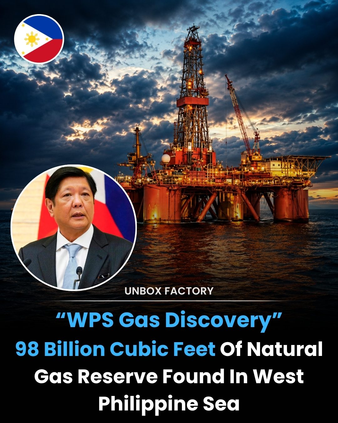 ### 98 Billion Cubic Feet of Natural Gas Discovered in West Philippine Sea