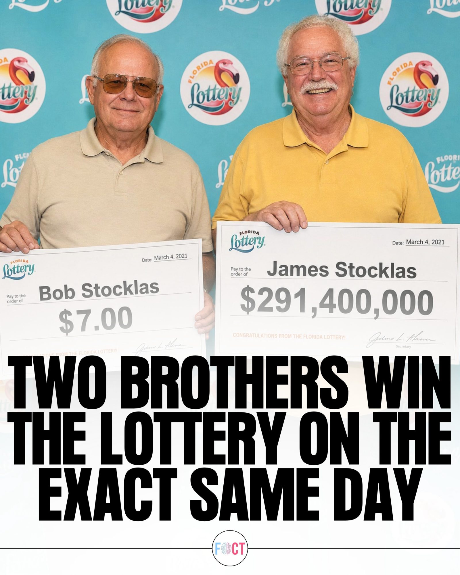 Two Brothers' Unbelievable Lottery Win: One $291M, Other $7