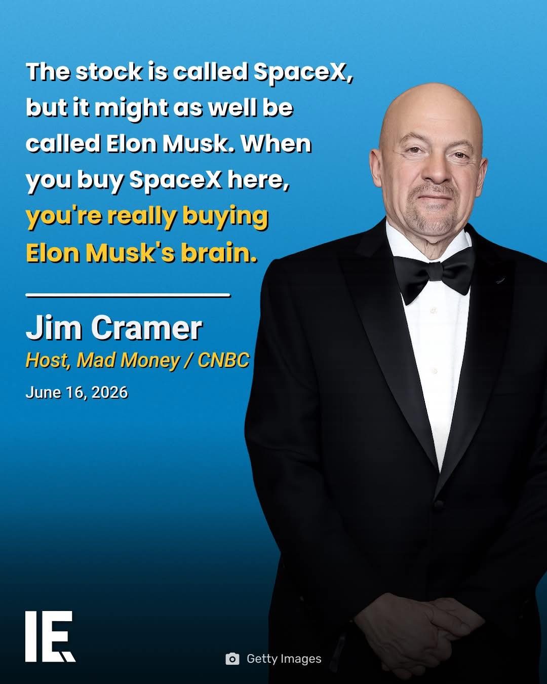 Jim Cramer: Why SpaceX's Valuation Hinges on Elon Musk