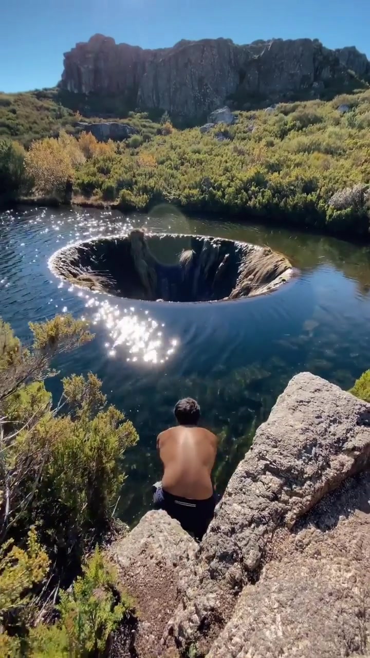 Cliff Jumping into a Sinkhole: Mountain Thrill