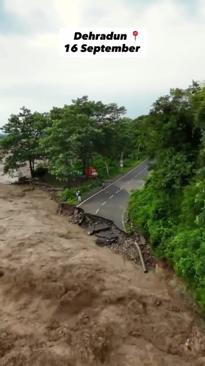 Landslide in Dehradun Severely Damages Major Road