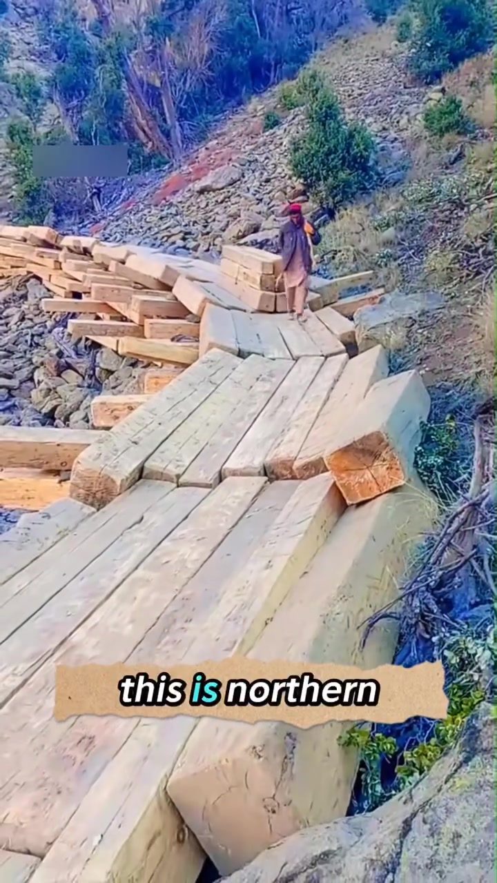 Ancient Timber Transport: How Pakistan Villagers Move Logs Down Himalayan Mountains