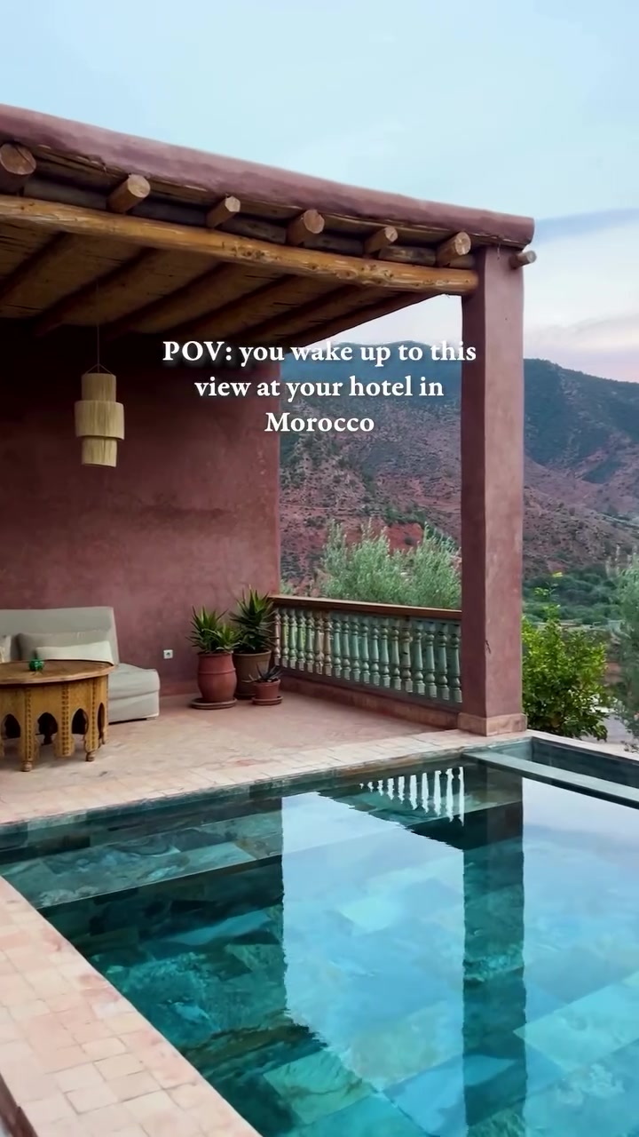 Morocco Hotel View: Luxurious Sunrise Scene