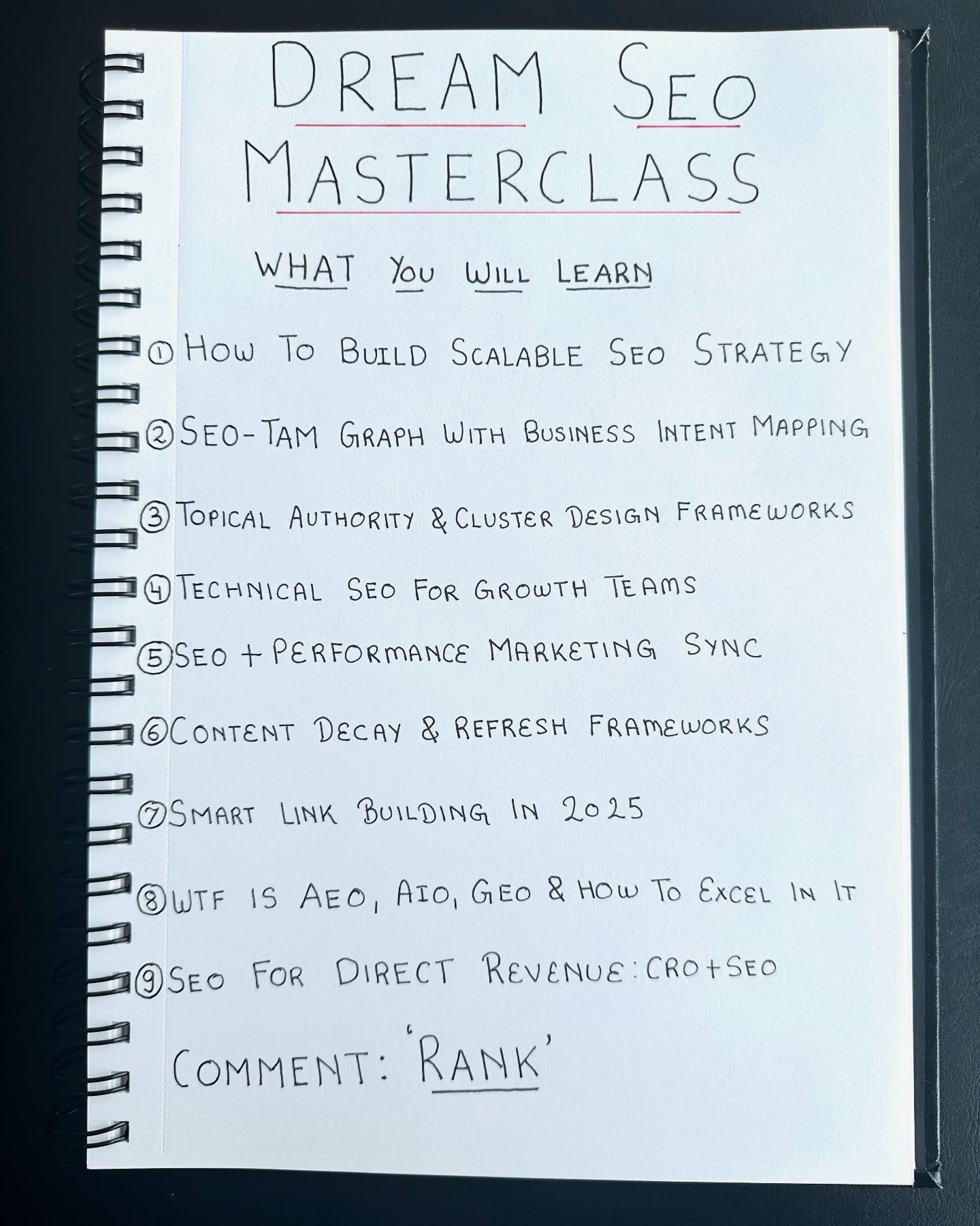 Dream SEO Masterclass: Learn Scalable Framework