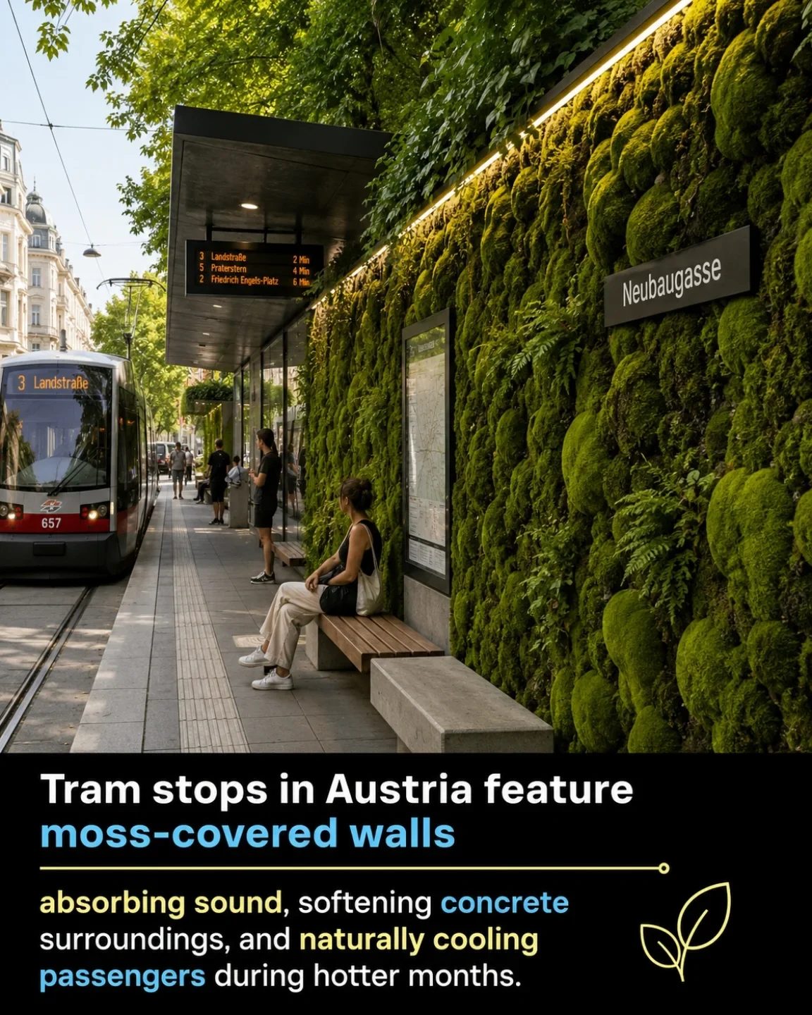 Eco-Friendly Tram Stop Design in Austria