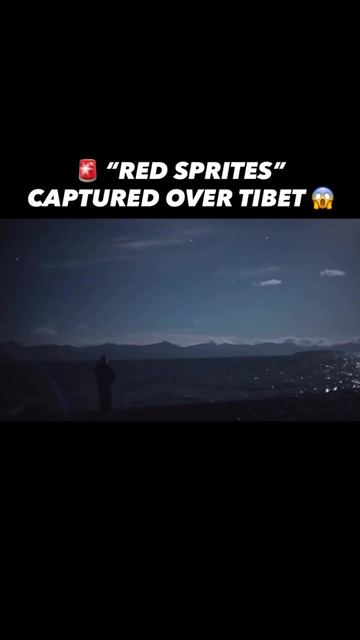 Mysterious Red Sprites Captured in Tibet's Night Sky