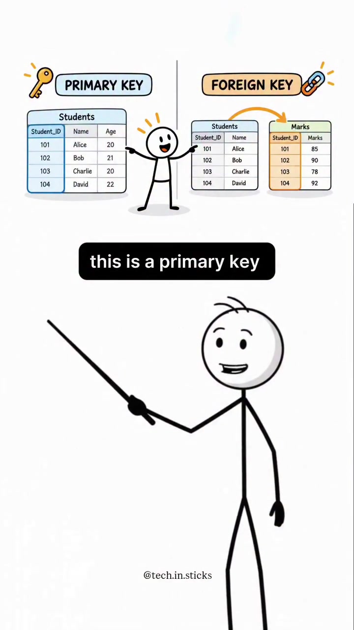 Database Primary and Foreign Keys Explained