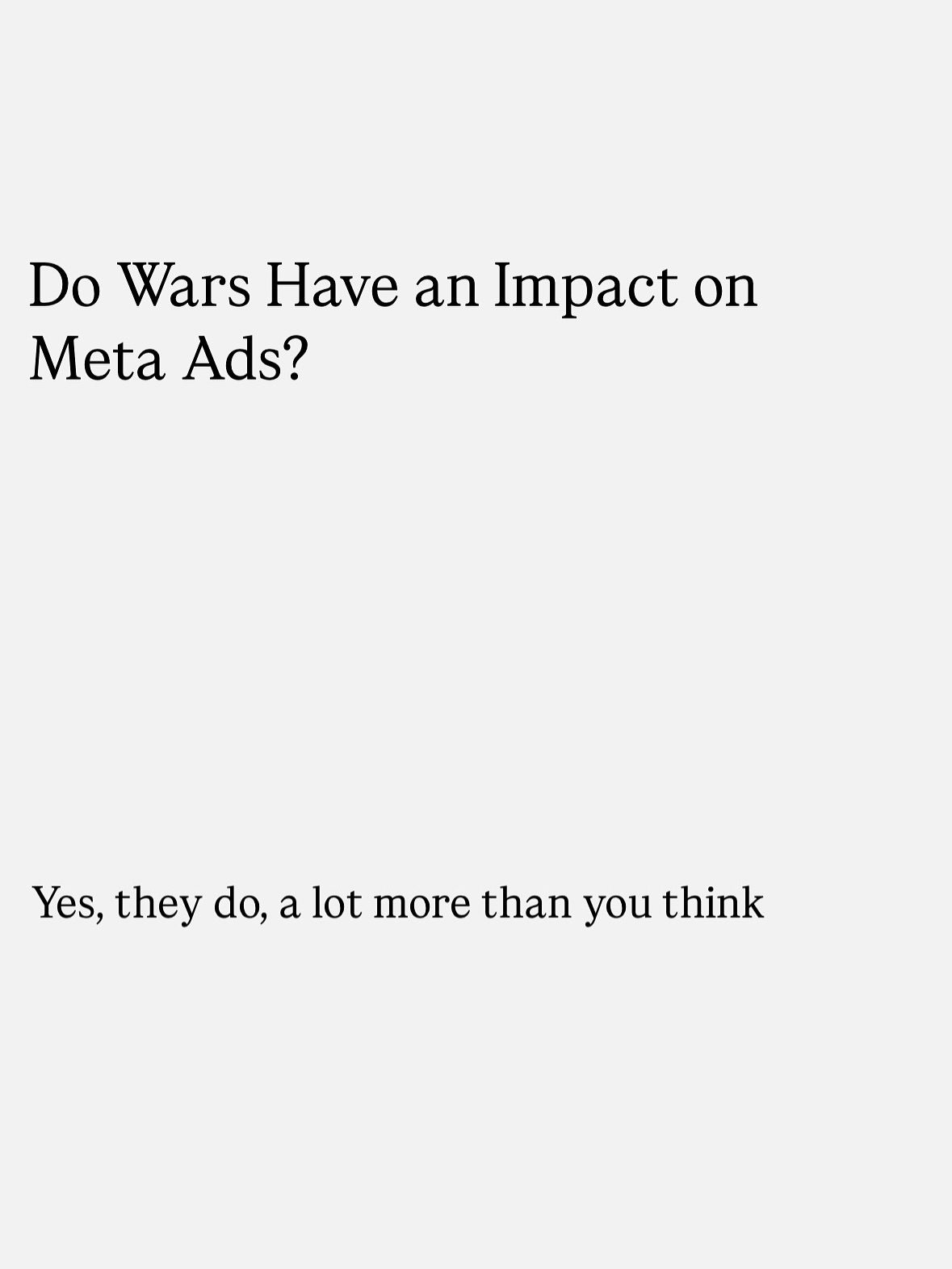 How Global Conflicts Impact Your Meta Ads Strategy