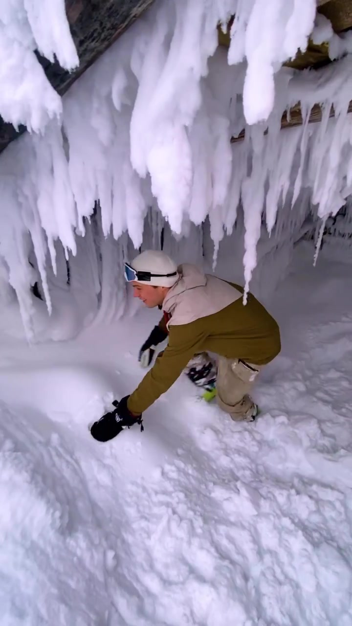 Snowboarding in Unique Icy Landscapes