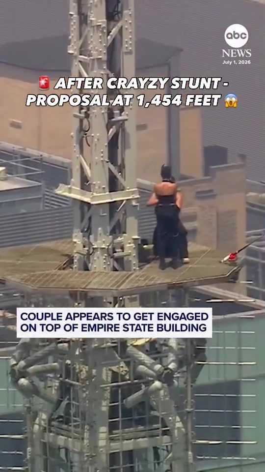 Man's Daring Proposal on Empire State Building Spire Stuns