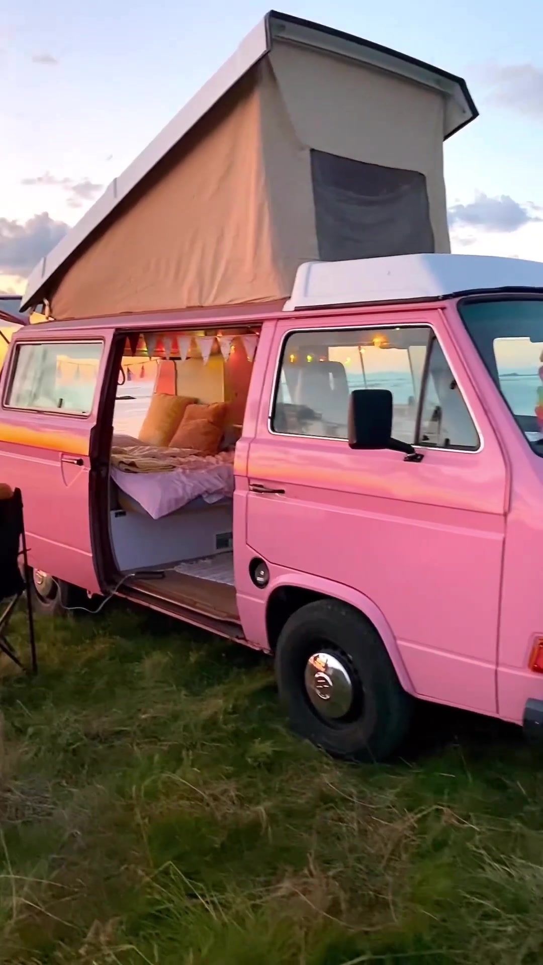Van Life Sunset Picnic by the Ocean
