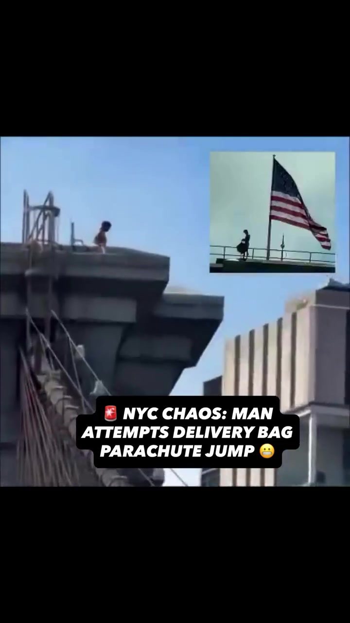 Daring Rooftop Parachute Jump in NYC