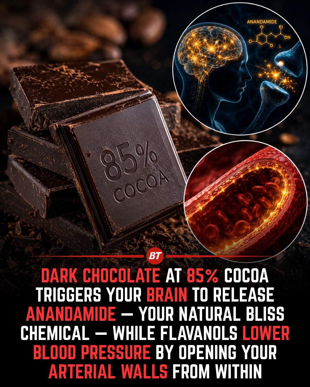 **Dark Chocolate's Surprising Benefits: Anandamide, Flavonols, and More**