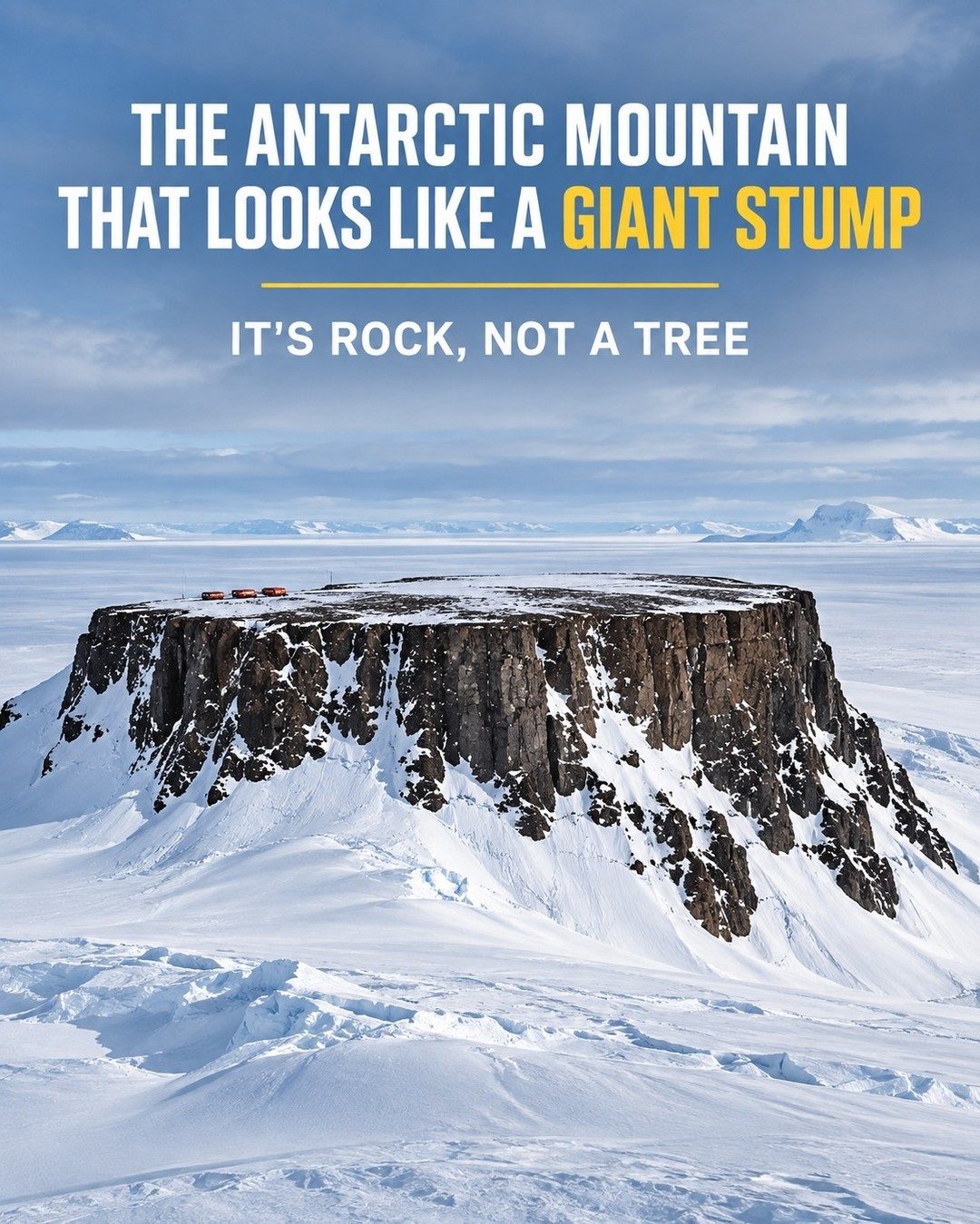 Antarctica's Unique Rock Formation Resembles Giant Tree Stump