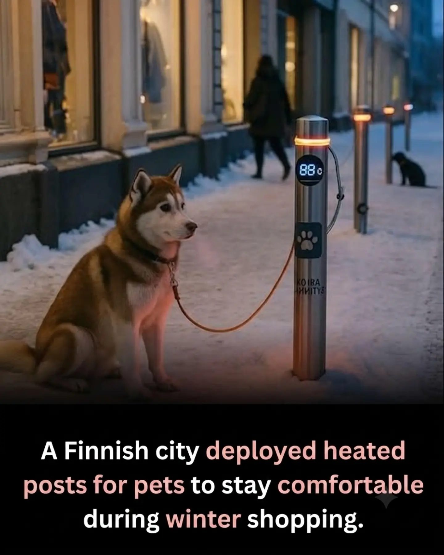 Finnish City's Heated Posts: Keeping Pets Warm in Winter