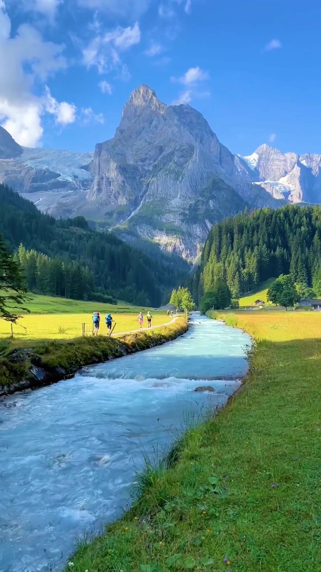 Mountain Hiking: Scenic Valley and River Views