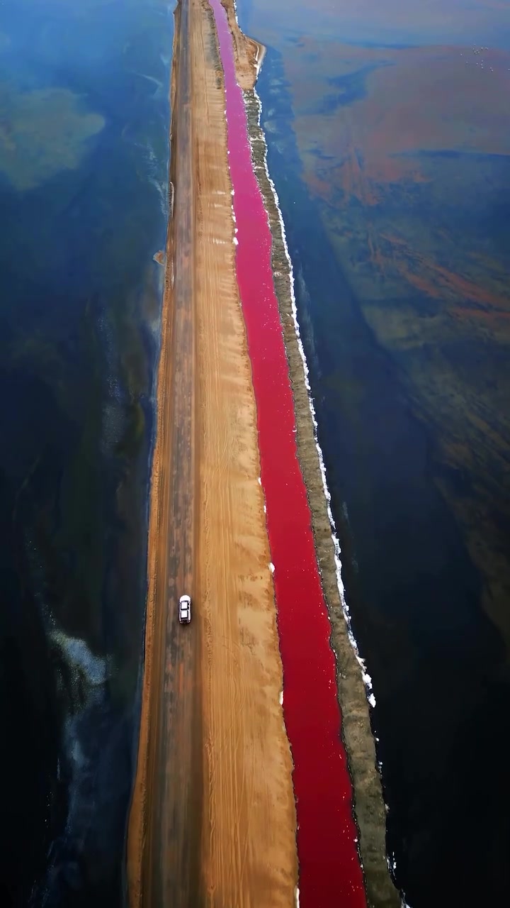 Aerial View of Road and Canal