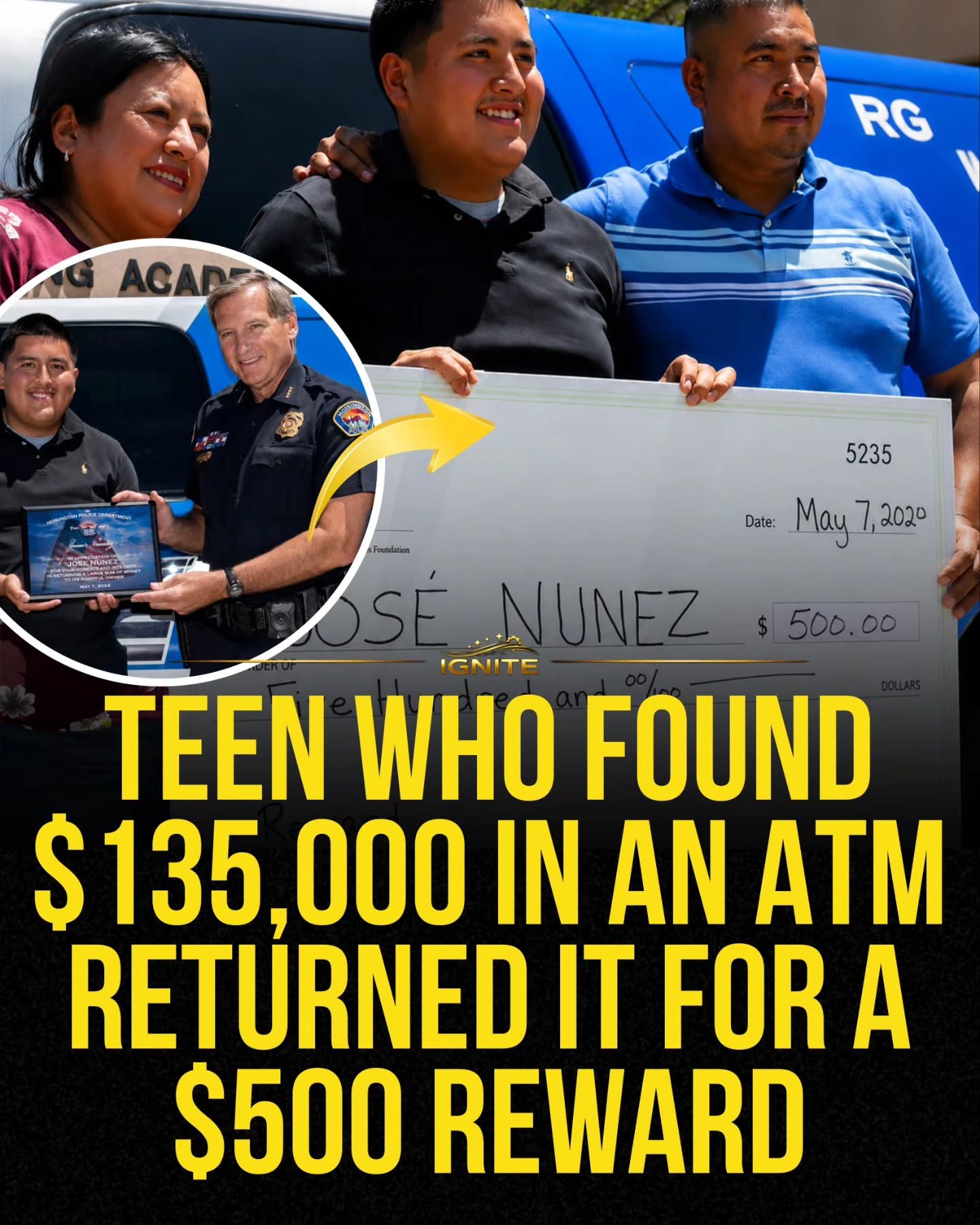 Teen Honesty: Jose Nunez Returns $135,000 Found in ATM