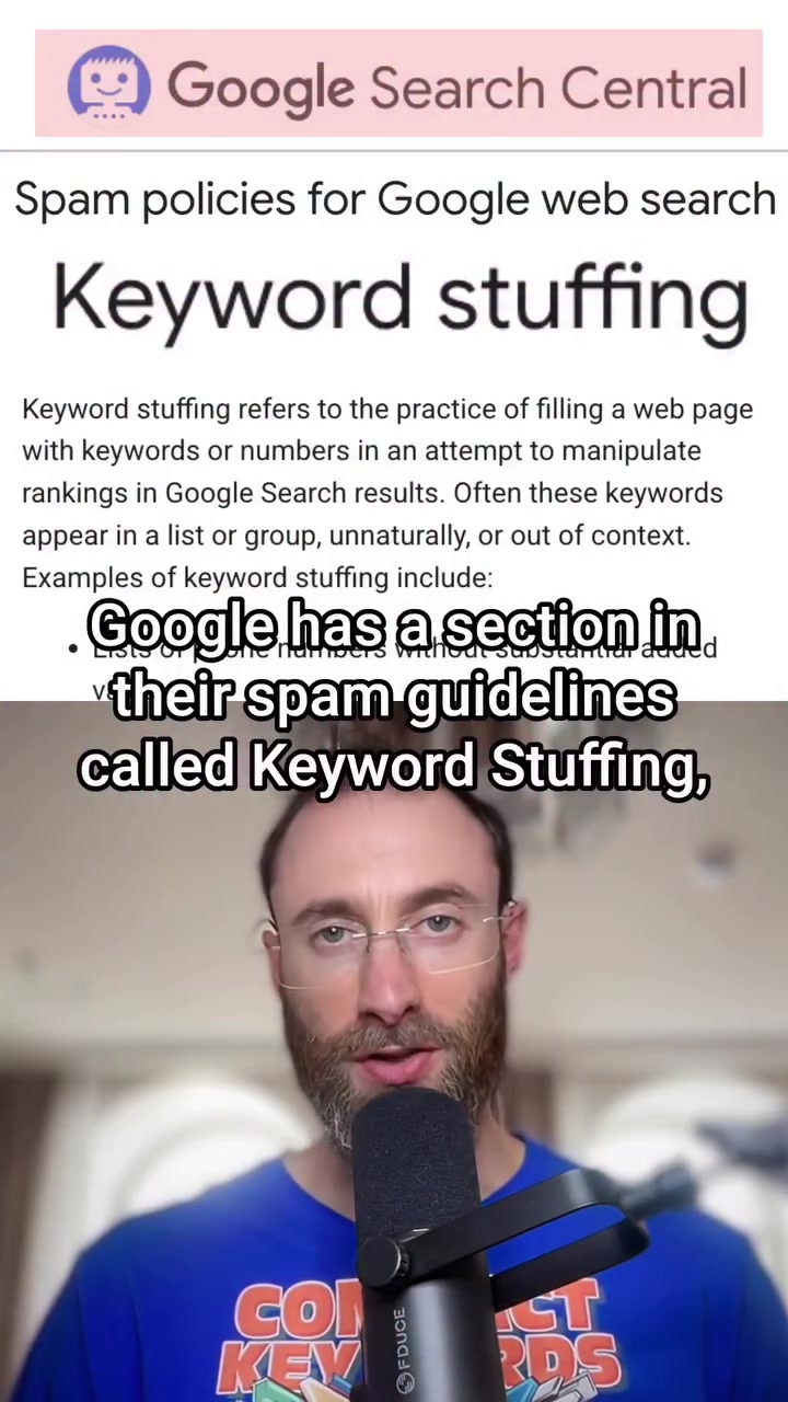 Google's Keyword Stuffing Penalty Explained