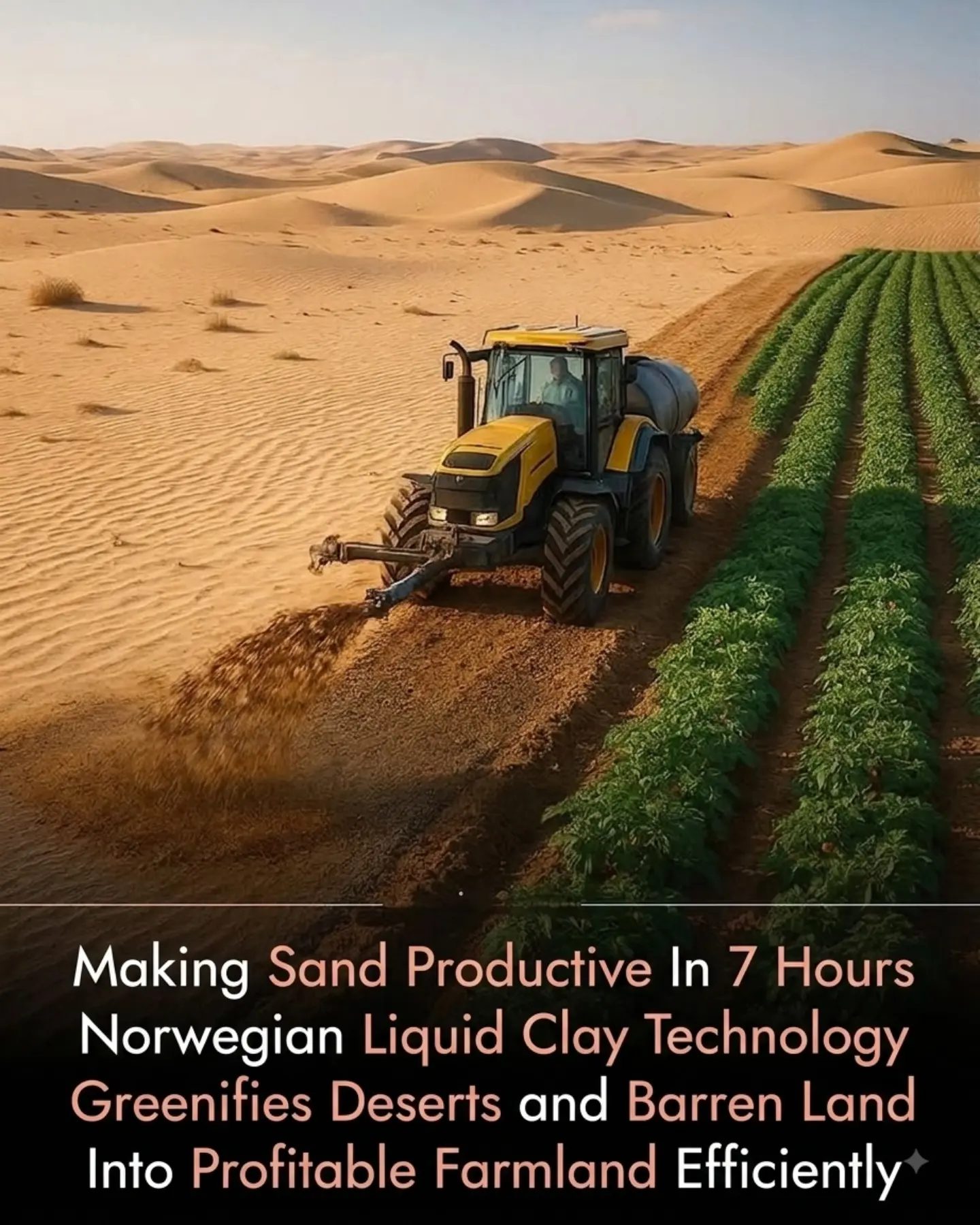 Norwegian Liquid Clay: Revolutionizing Desert Farming in 7 Hours