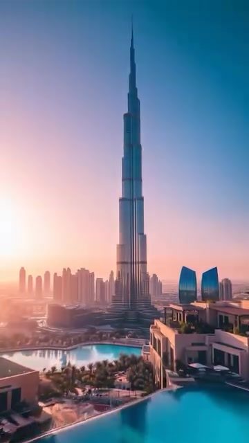 Dubai Luxury: Iconic Skyline, Poolside Oasis, and Elegant Interiors