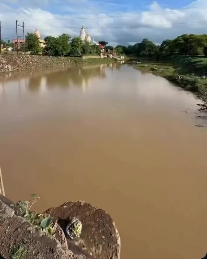 Young Man's Riverbank Leisure Moment