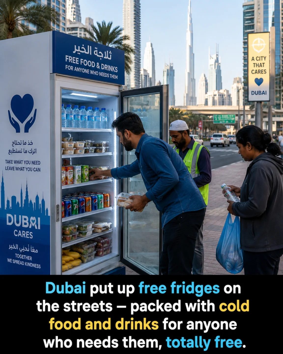 Exploring Dubai's Free Fridge Initiative: Community Support on