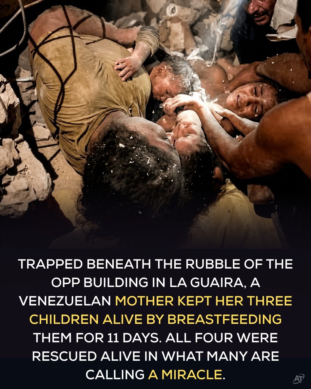 Venezuelan Mother's 11-Day Miracle Rescue: Breastfeeding 3 Kids Under Rubble