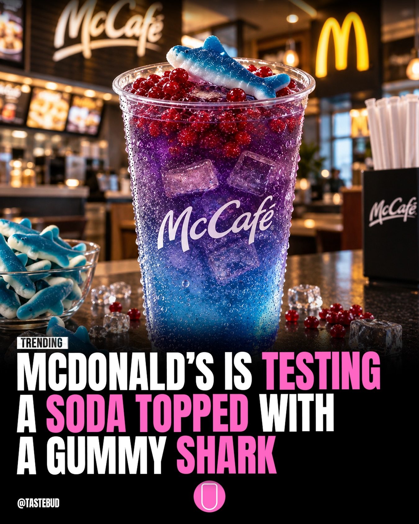 McDonald's Gummy Shark Soda: New McCafe Drink