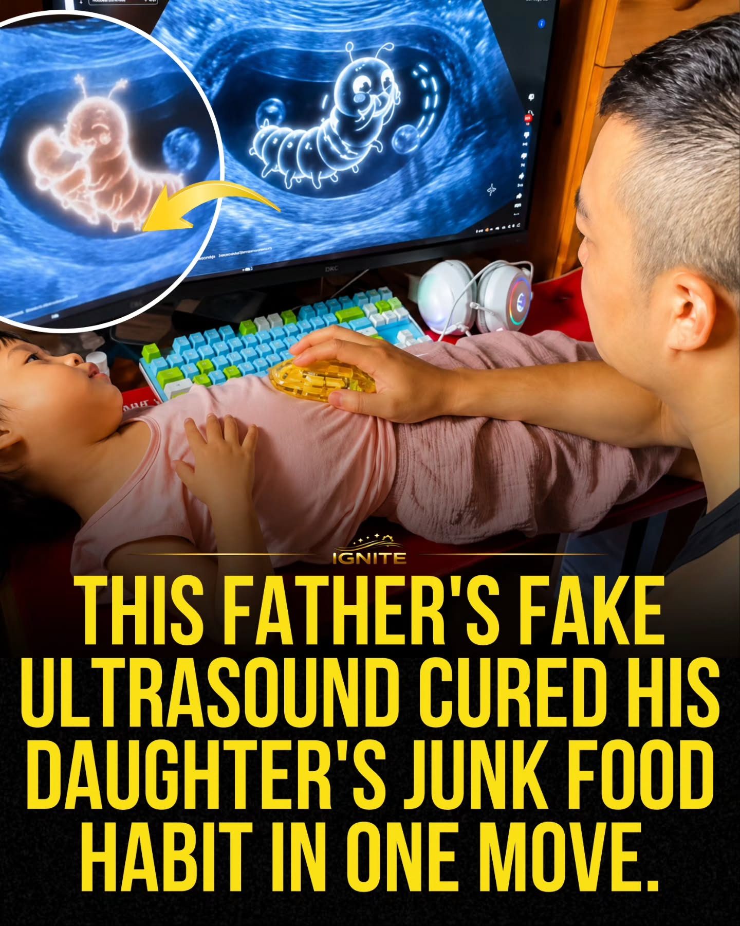Father's Fake Ultrasound Prank Cures Daughter's Junk Food Habit