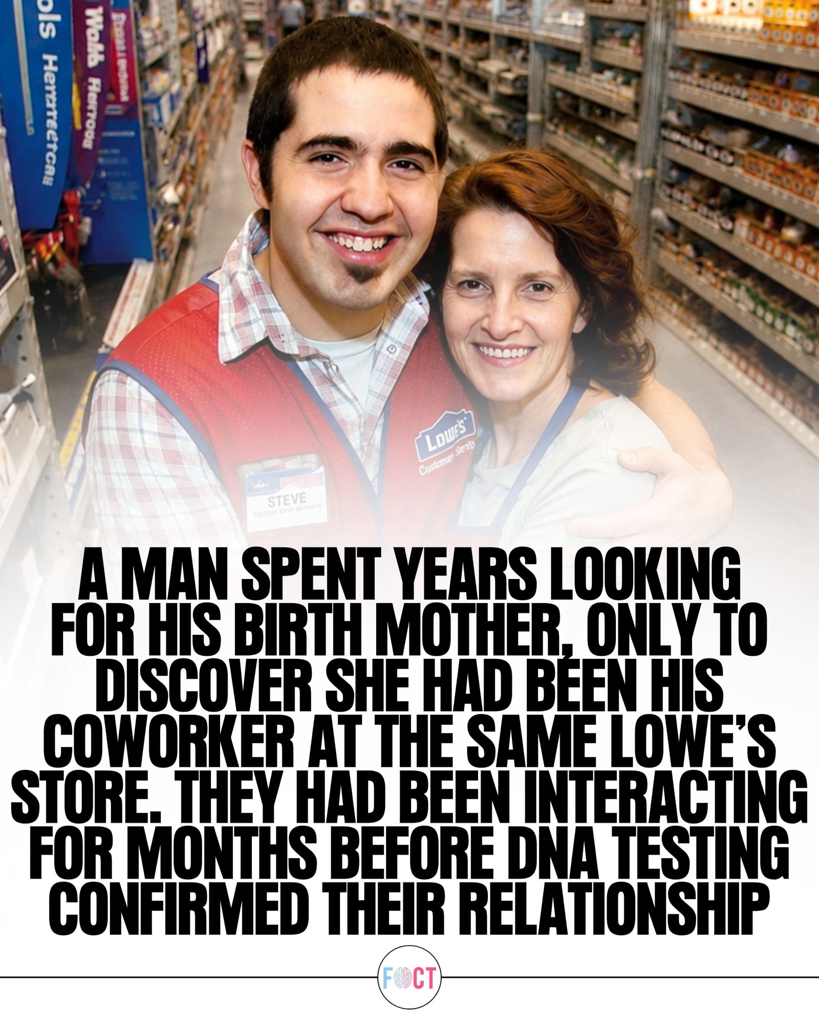 Man Discovers Birth Mother is His Lowe's Coworker After DNA Test