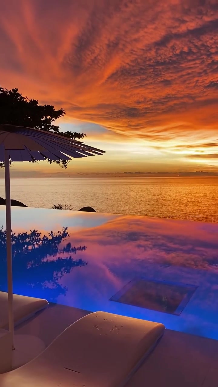 Sunset at Kata Beach, Phuket's Infinity Pool