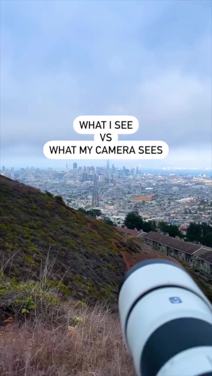 City Skyline View: Camera vs Human Vision