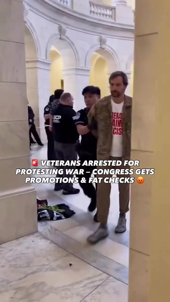 Veterans Arrested for Anti-War Protest in Capitol as Congress Awards Warmongers