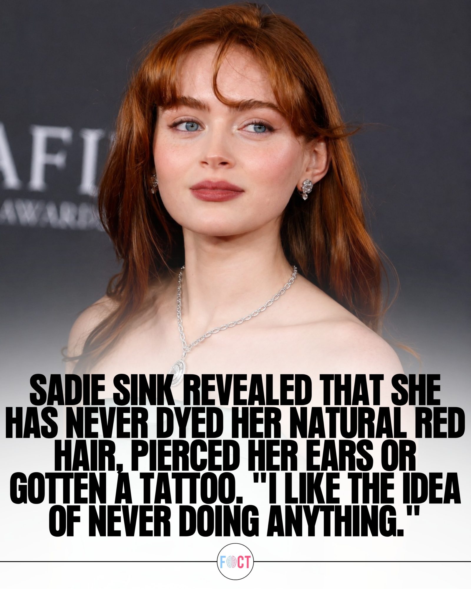 Sadie Sink on Keeping Her Natural Appearance