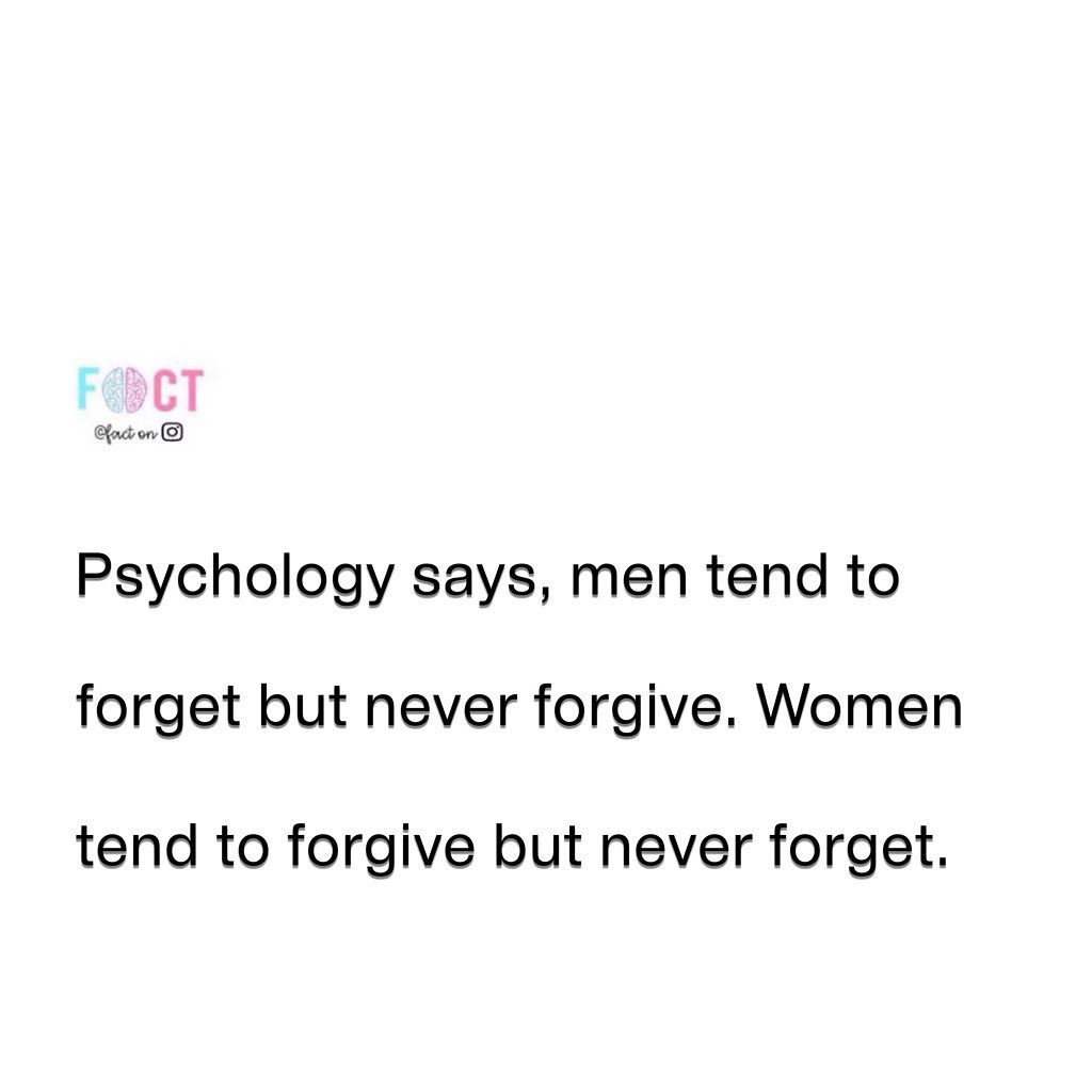 Men's and Women's Tendencies in Forgiveness and Forgetting