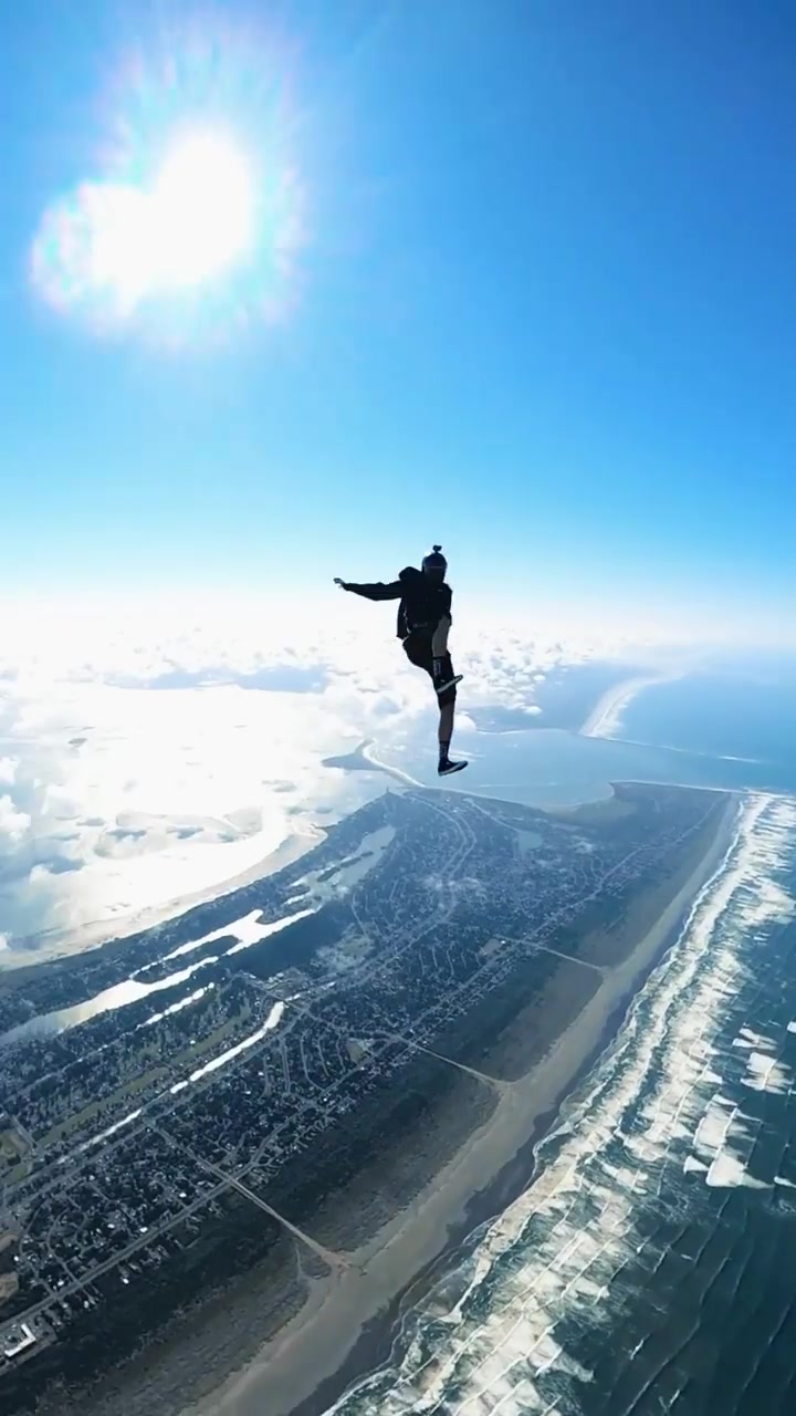 Skydiving Over Coastline: Aerial Adventure