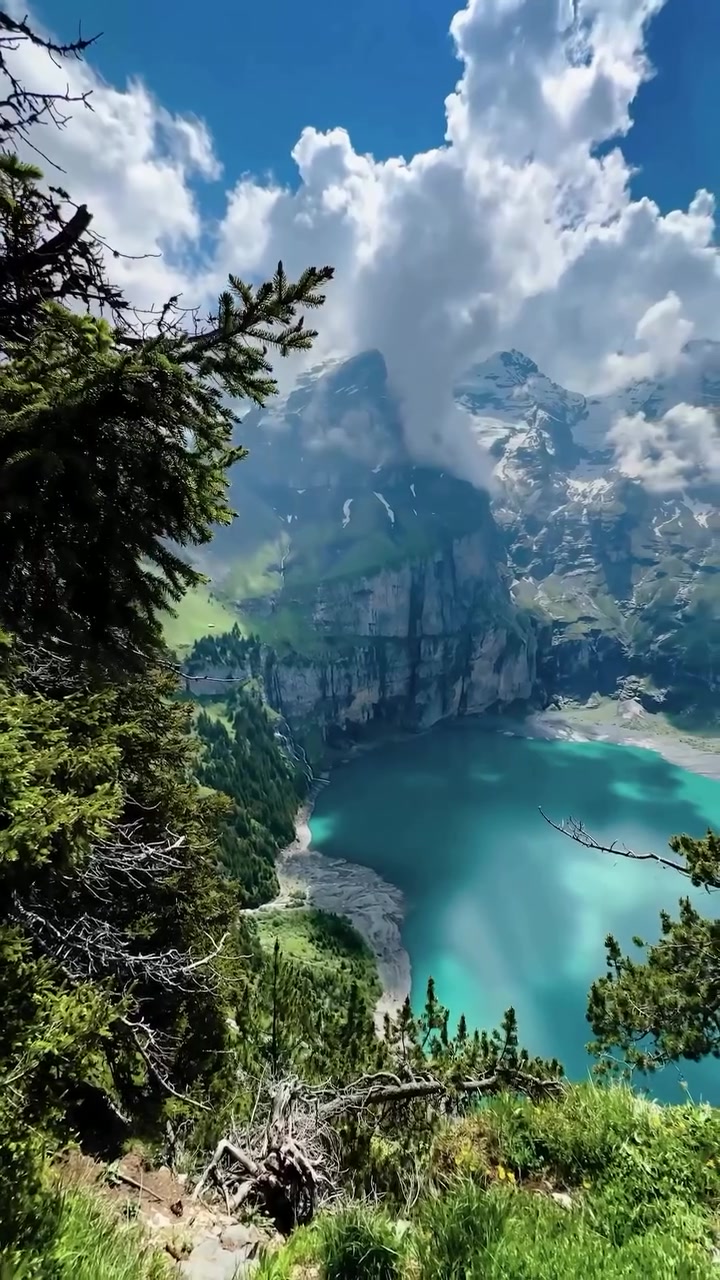 Mountain Range Panoramic View from High Vantage