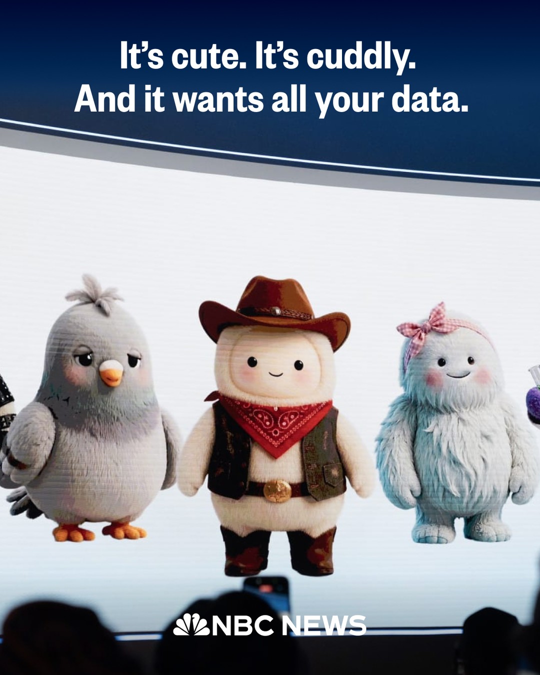 Animated Characters Humorously Comment on Data Privacy