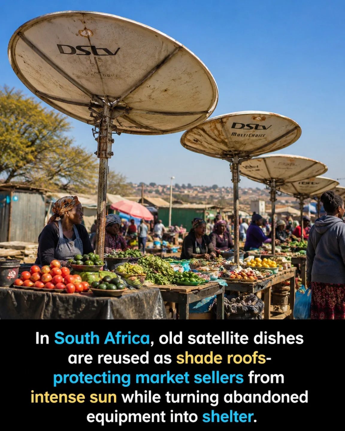 Innovative Shade Solution: Repurposing Old Satellite Dishes in South Africa
