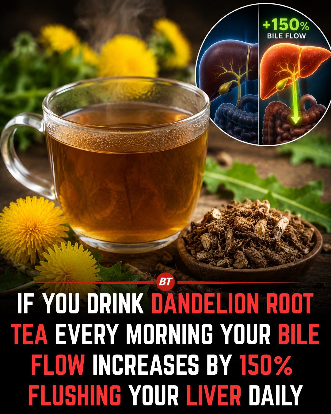 Dandelion Root Tea: Boost Bile Flow, Support Liver Health