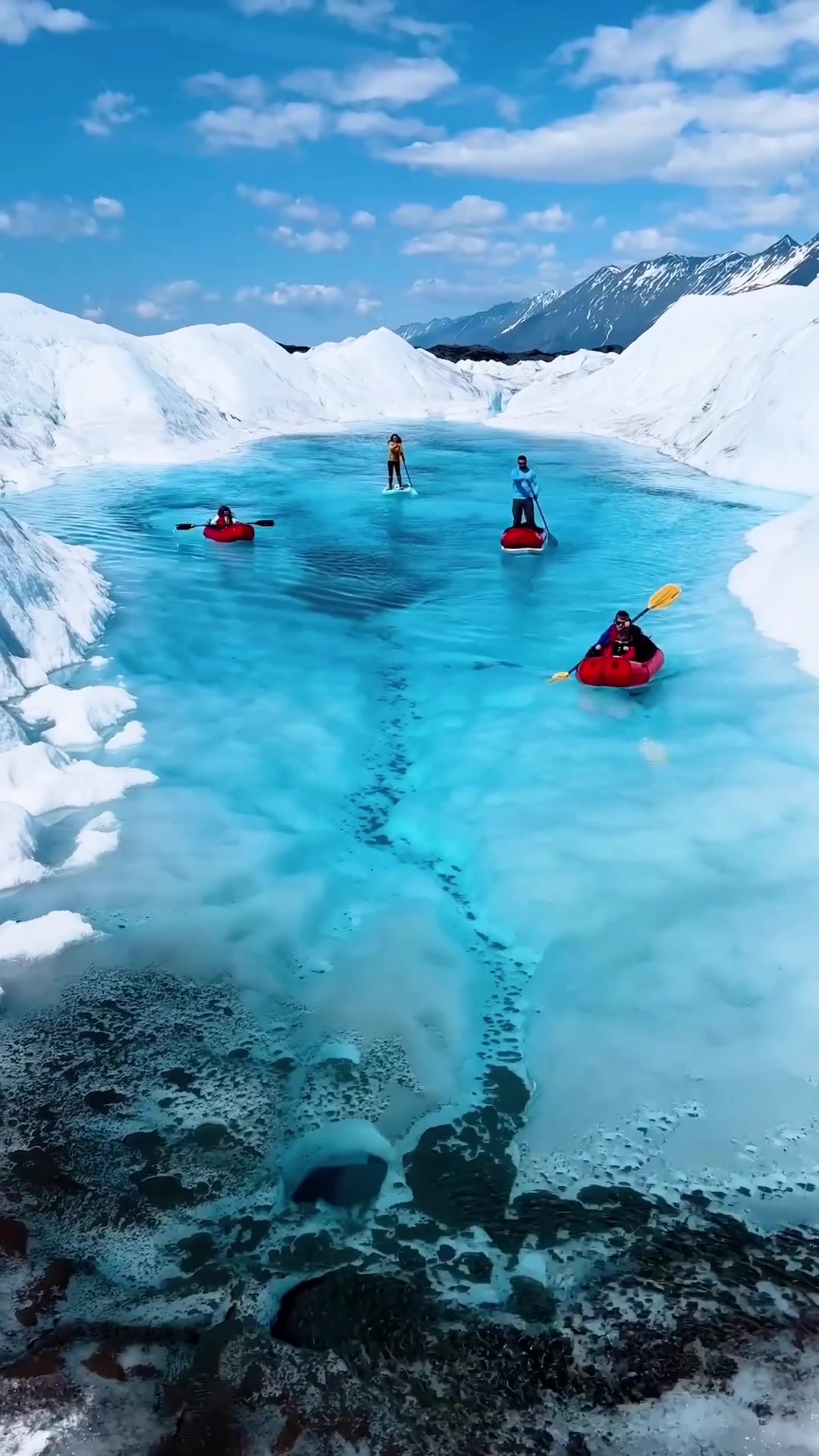 Glacier Kayaking Adventure: Paddleboarding in Ice