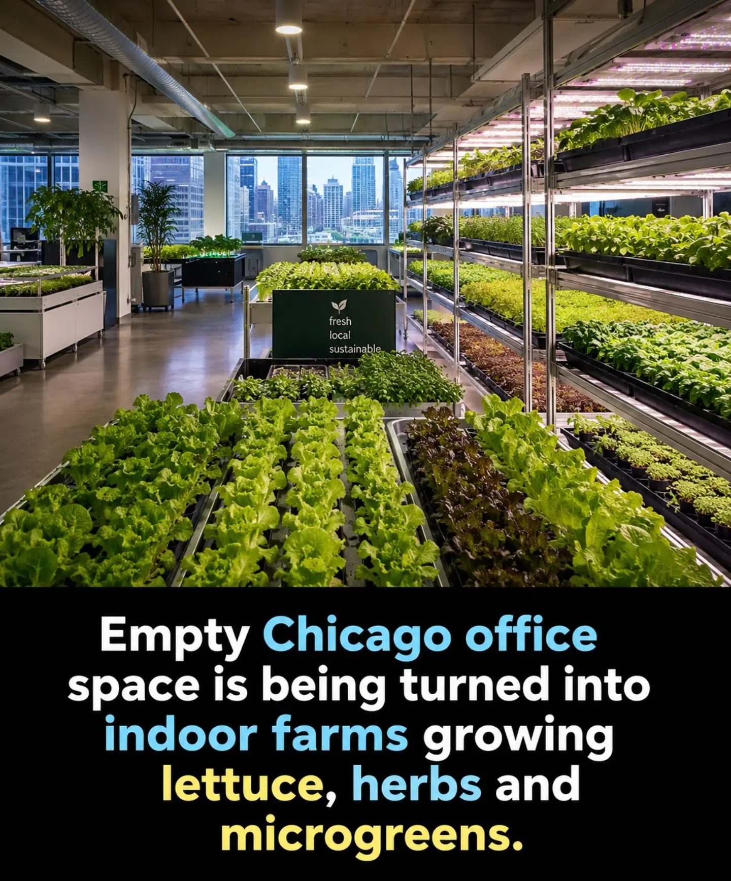 Transforming Chicago Office into Urban Indoor Farm