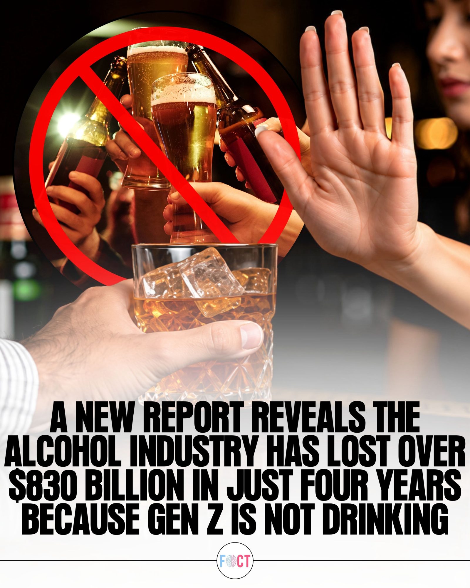 Gen Z Drinking Less Leads to $830 Billion Industry Loss