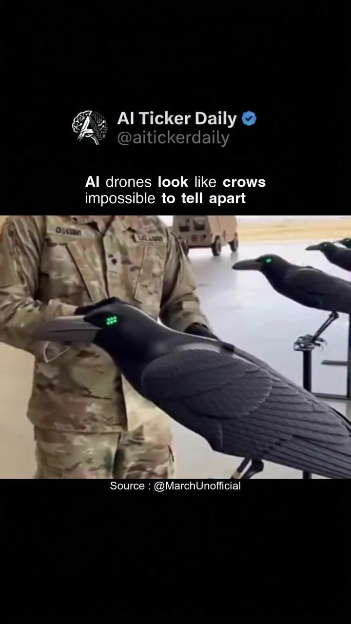 Drone Mimics Crow Flight: Advanced AI Technology